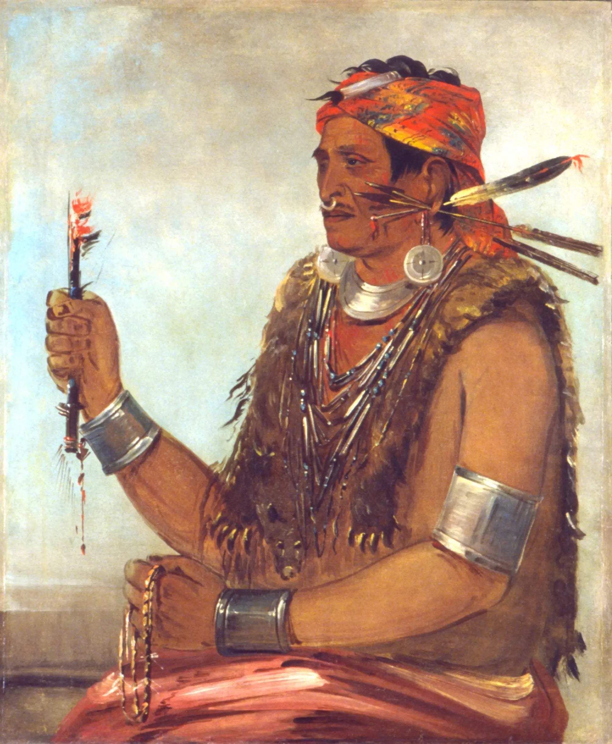 Dix-sqúat-a-way La Porte Ouverte Connu sous le nom du Prophète Frère de Tecumseh - George Catlin - Alpha Reproduction