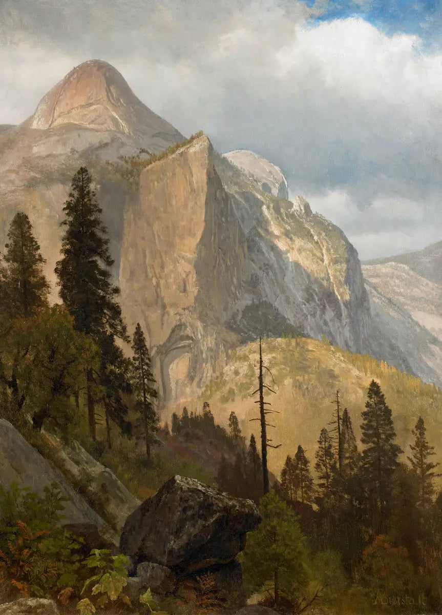 Dôme Nord vallée de Yosemite - Albert Bierstadt - Alpha Reproduction