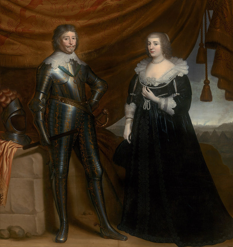 بورتريه مزدوج لفريدريك هيندريك (1584-1647) وأماليا دي سولمز-براونفيلس (1602-1675) - جريت فان هونثورست