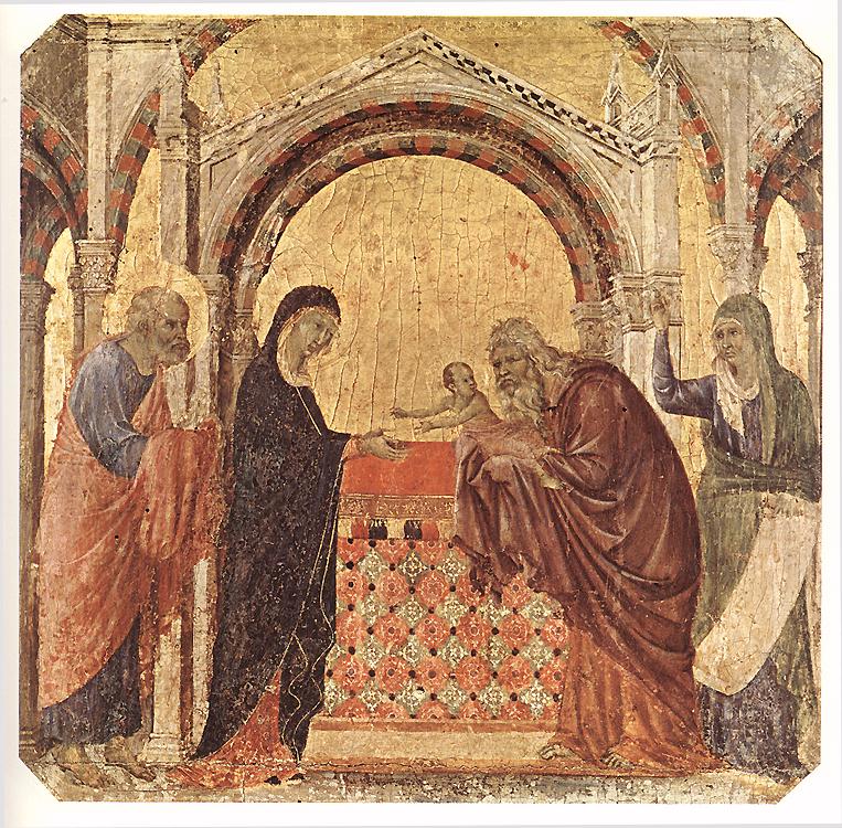 Maestà : Présentation au Temple - Duccio di Buoninsegna