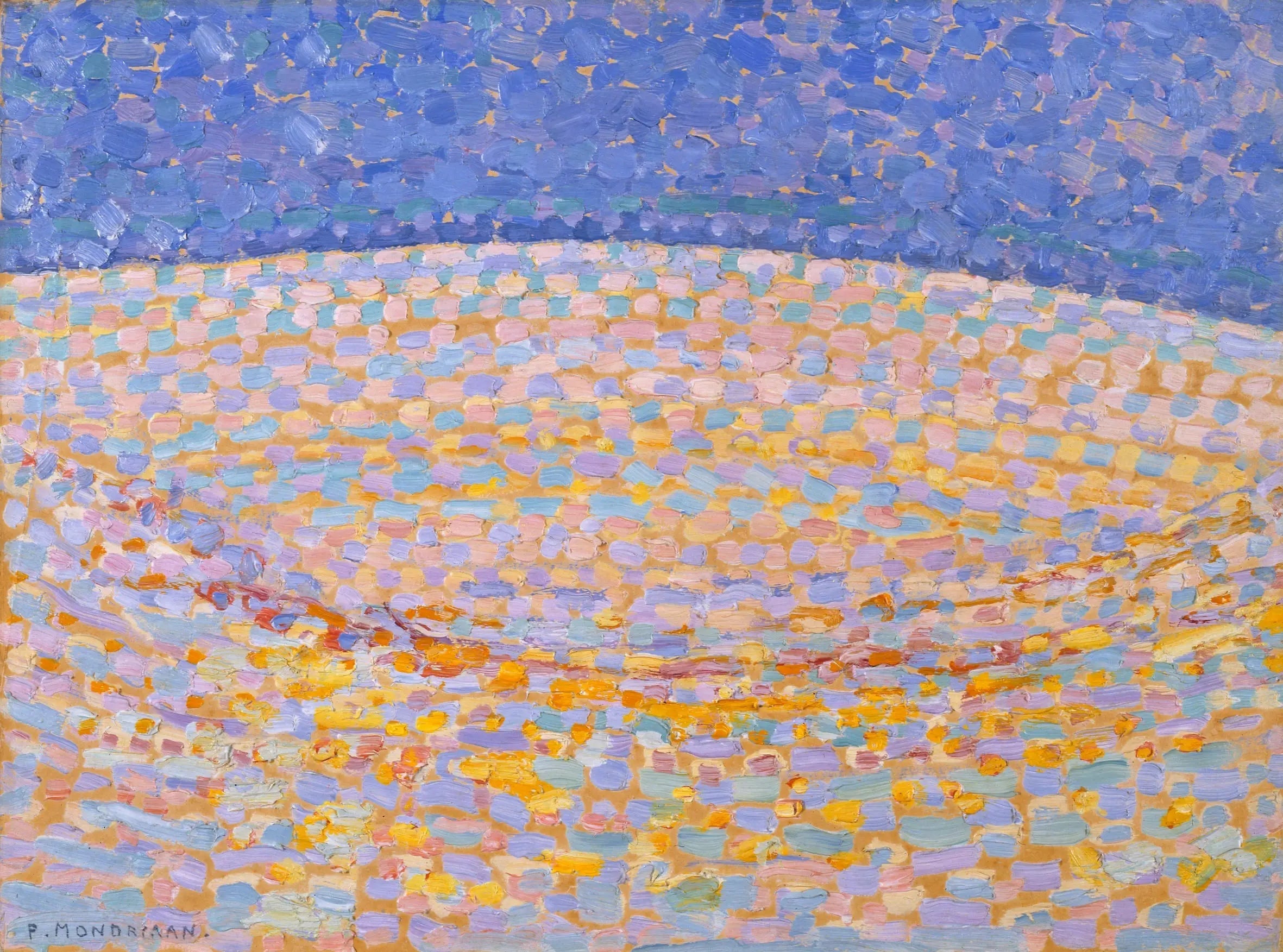 Reproduction du tableau « Dune III - Piet Mondrian » par Alpha Reproduction en peinture à l’huile