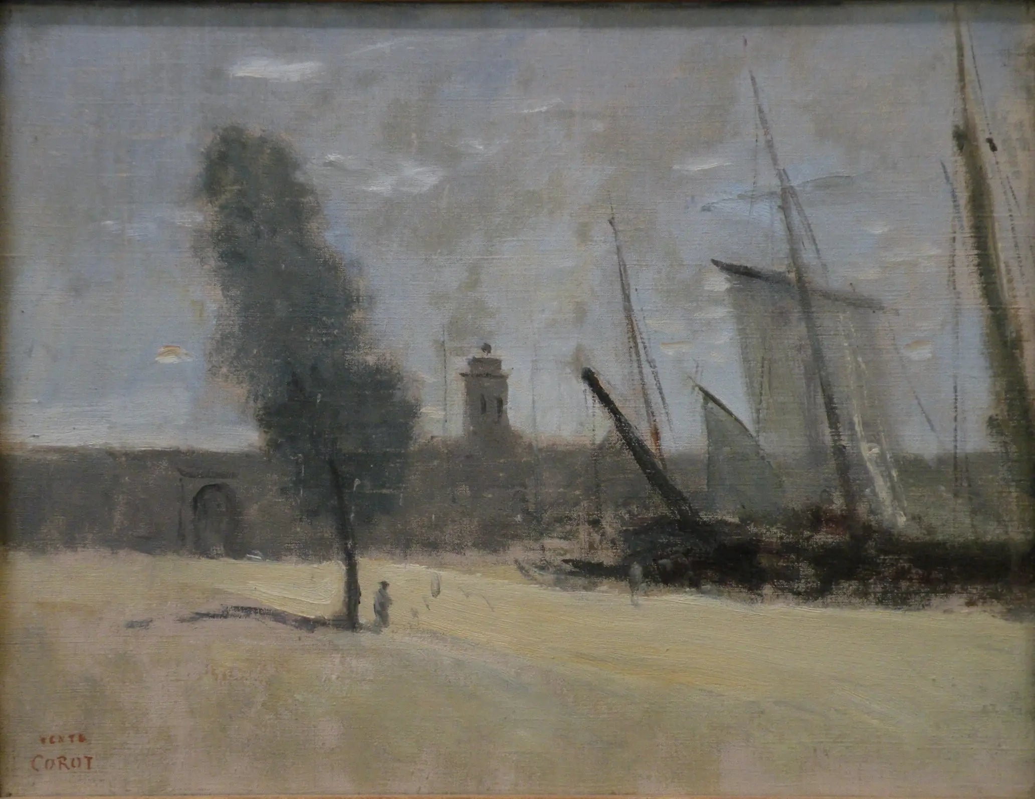 Dunkerque remparts et porte d’entrée du port - Jean-Baptiste Camille Corot - Alpha Reproduction