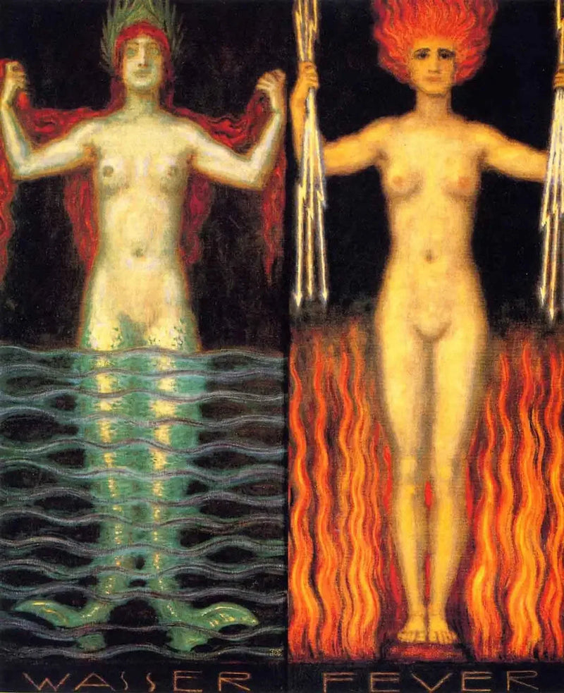 الماء والنار - Franz Von Stuck