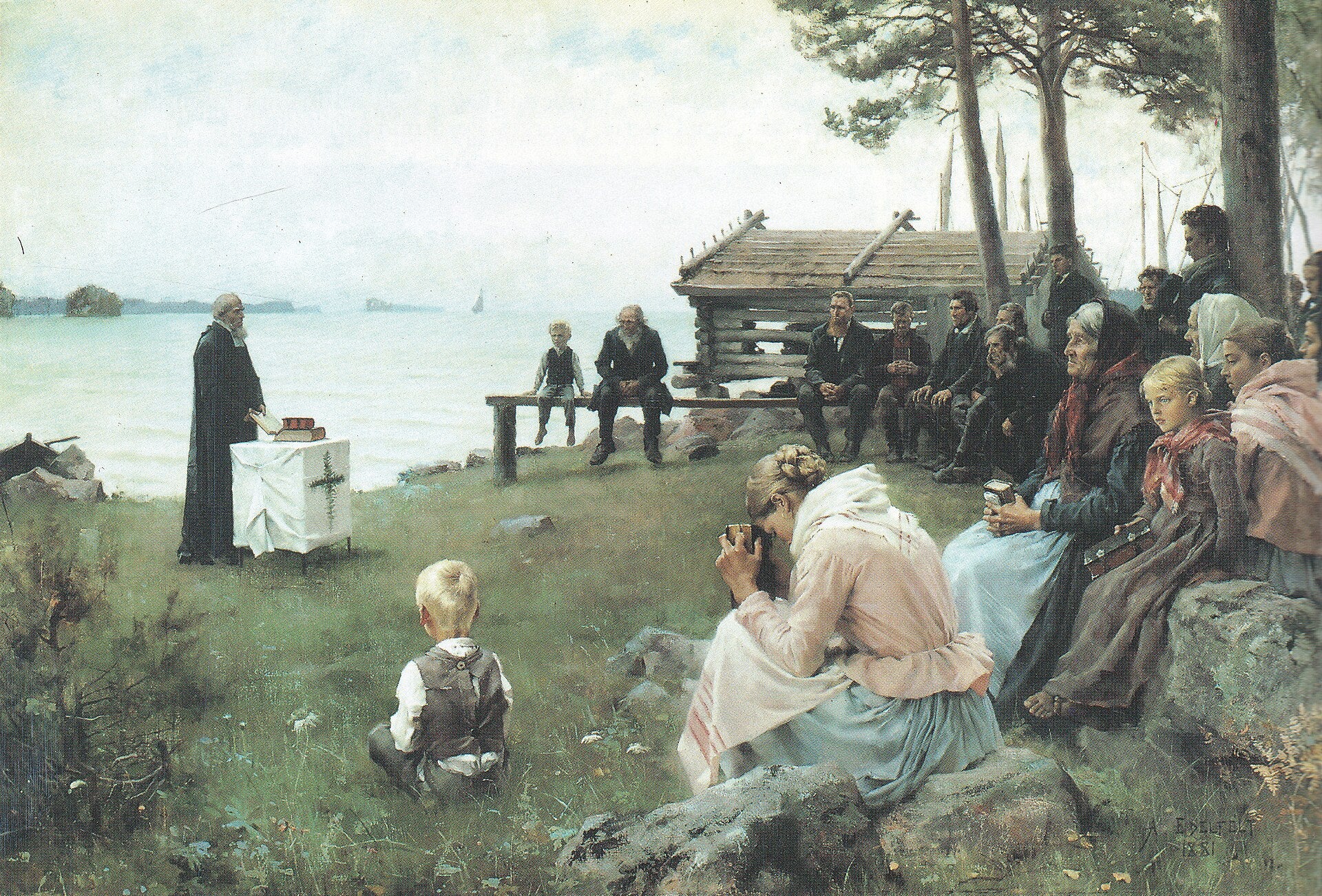 Le Service divin au bord de la mer - Albert Edelfelt