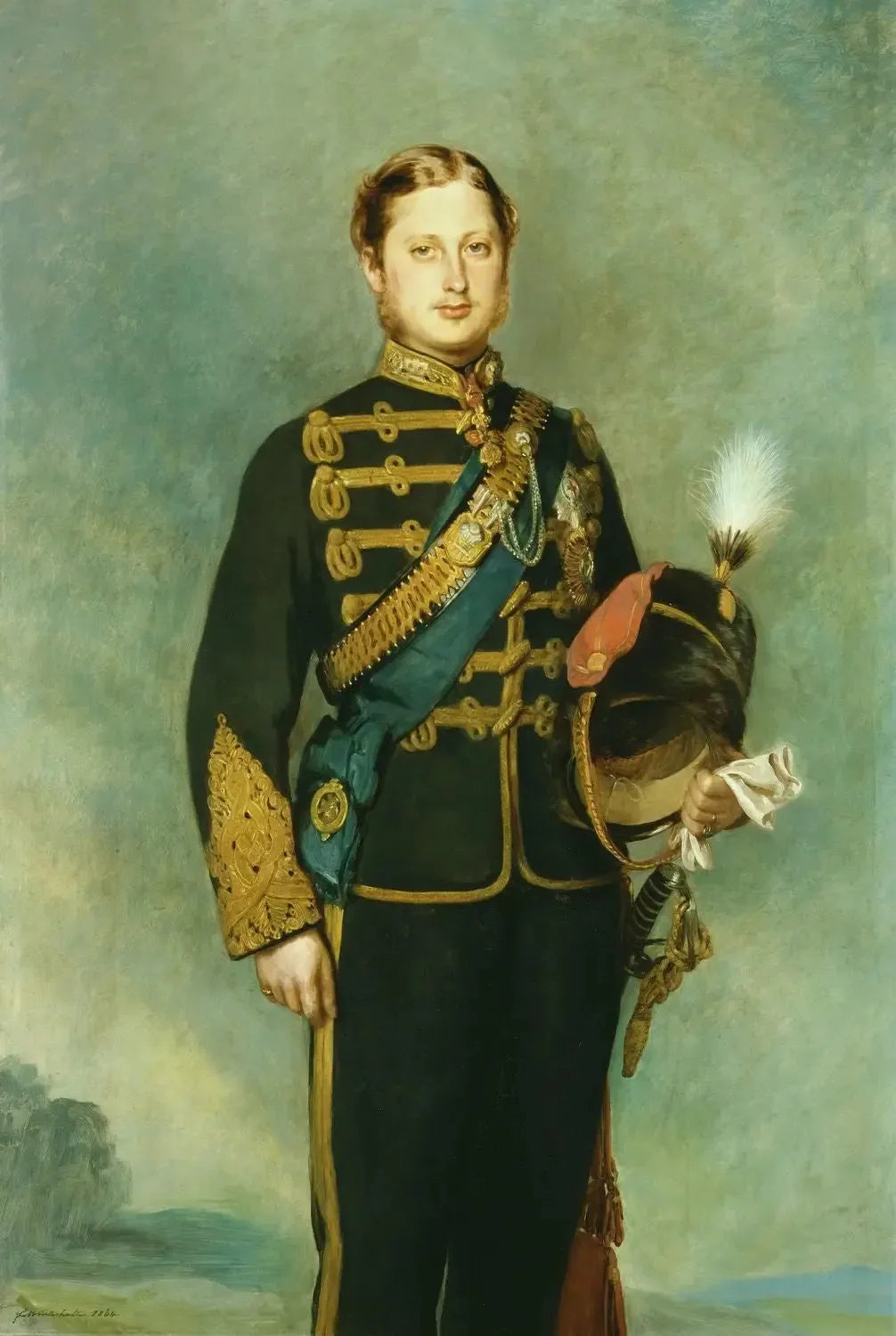 Édouard VII (1841-1910) alors prince de Galles - Franz Xaver Winterhalter image 1 copie peinte à la main à l’huile