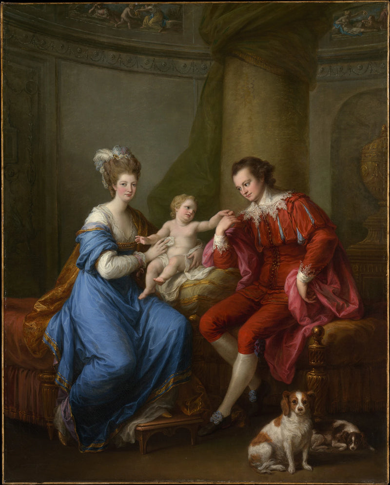 Edward Smith Stanley (1752–1834), Twelfth Earl of Derby, Elizabeth, Countess of Derby (Lady Elizabeth Hamilton, 1753–1797), and Their Son (Edward Smith Stanley, 1775–1851) - Angelica Kauffmann