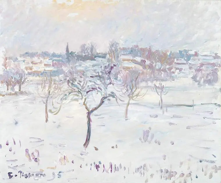 Reproduction du tableau « Effet de neige à Éragny, avec un pommier - Camille Pissarro » par Alpha Reproduction en peinture à l’huile