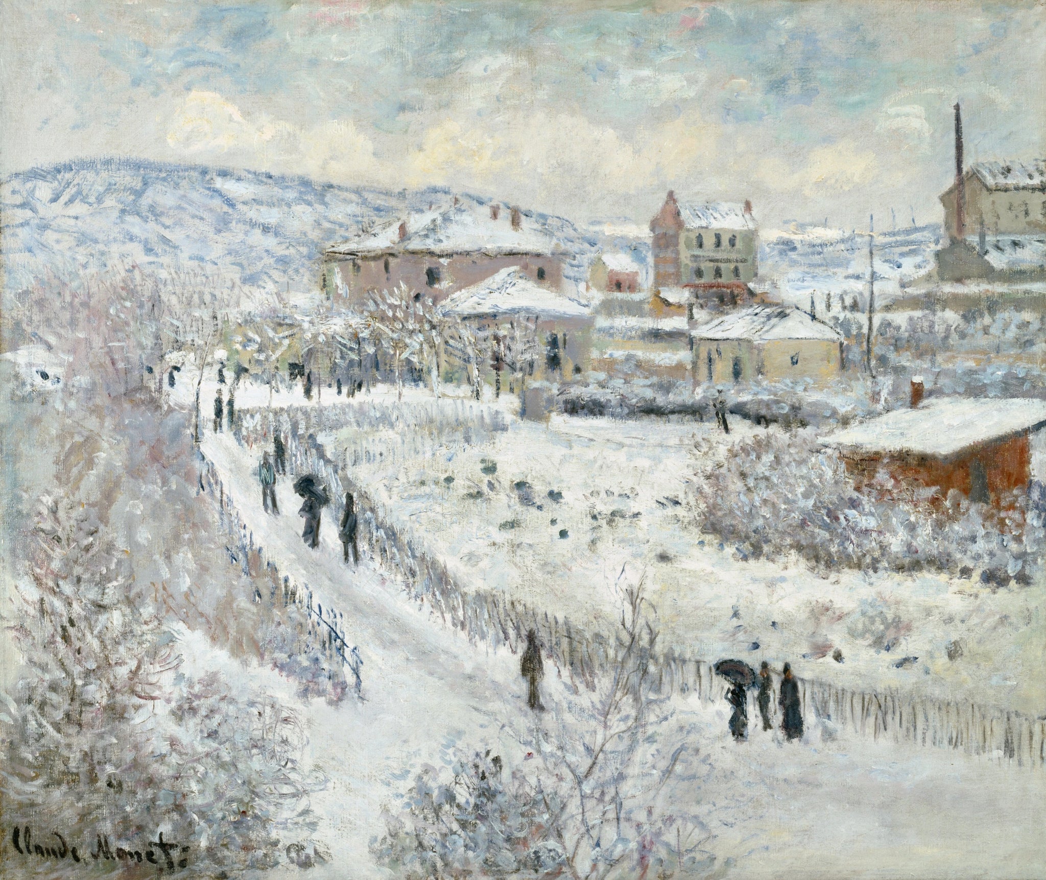 Effet de neige à Argenteuil W358 par Claude Monet, 1875, Nelson-Atkins Museum of Art