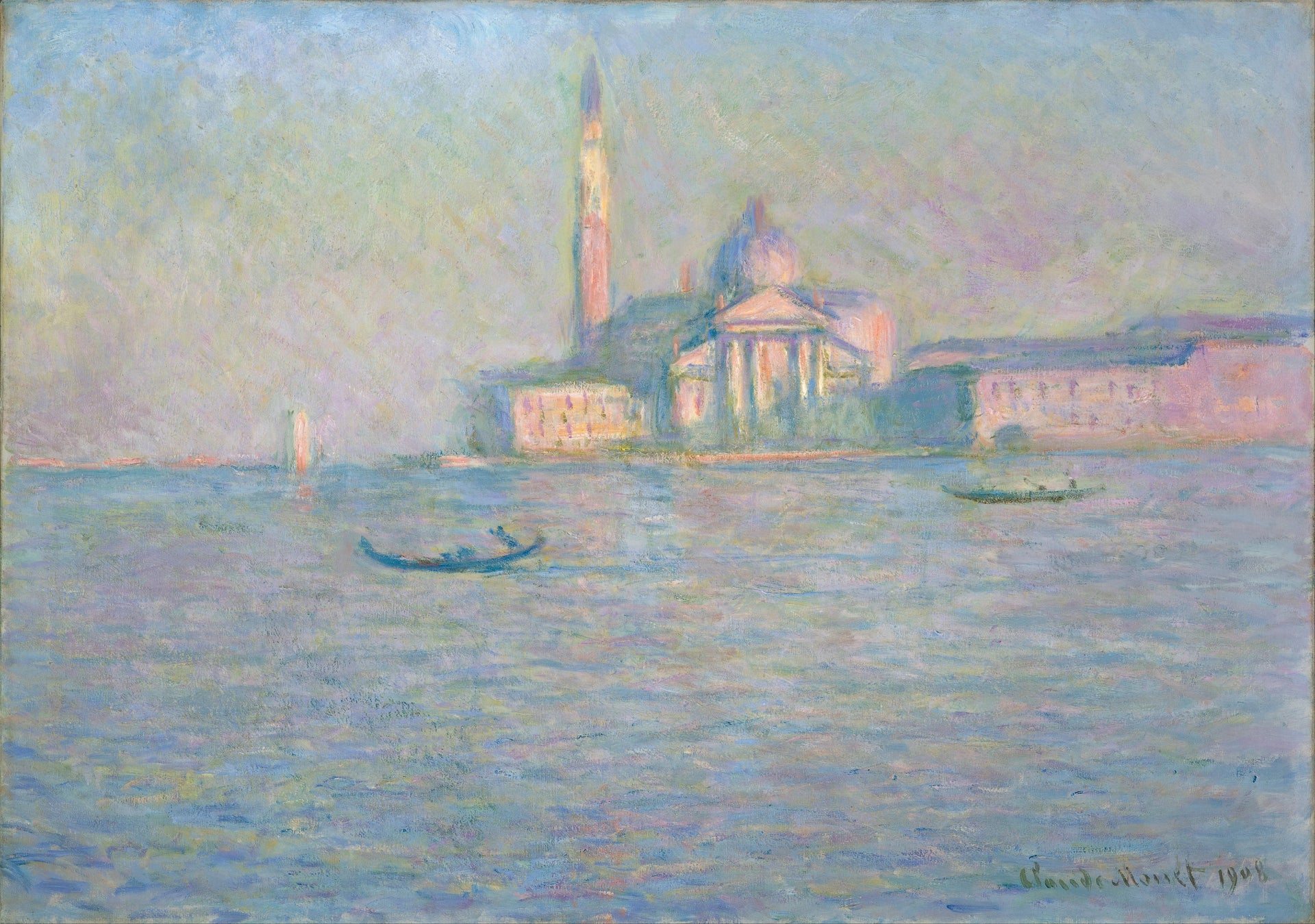 L’Église de San Giorgio Maggiore à Venise de Claude Monet, 1908 – Newfields 70.76, Wildenstein 1749