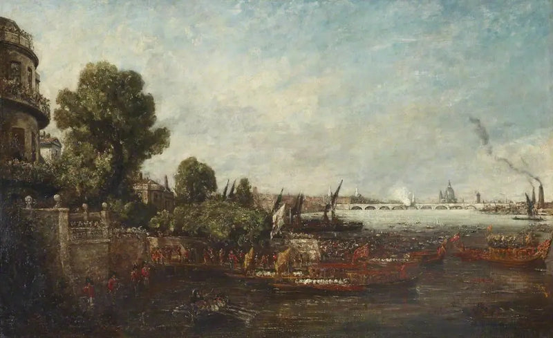 صعود جورج الرابع من وايتهول: افتتاح جسر واترلو، 1817 - جون كونستابل