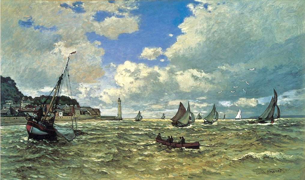 🌬️ مصب نهر السين في هونفلوير كلود مونيه (1865)