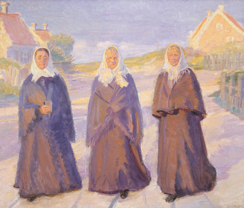 En route pour l'église - Anna Ancher