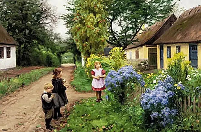 أطفال في كيركستيان. جيليج. - هـ. أ. برينديكيلد