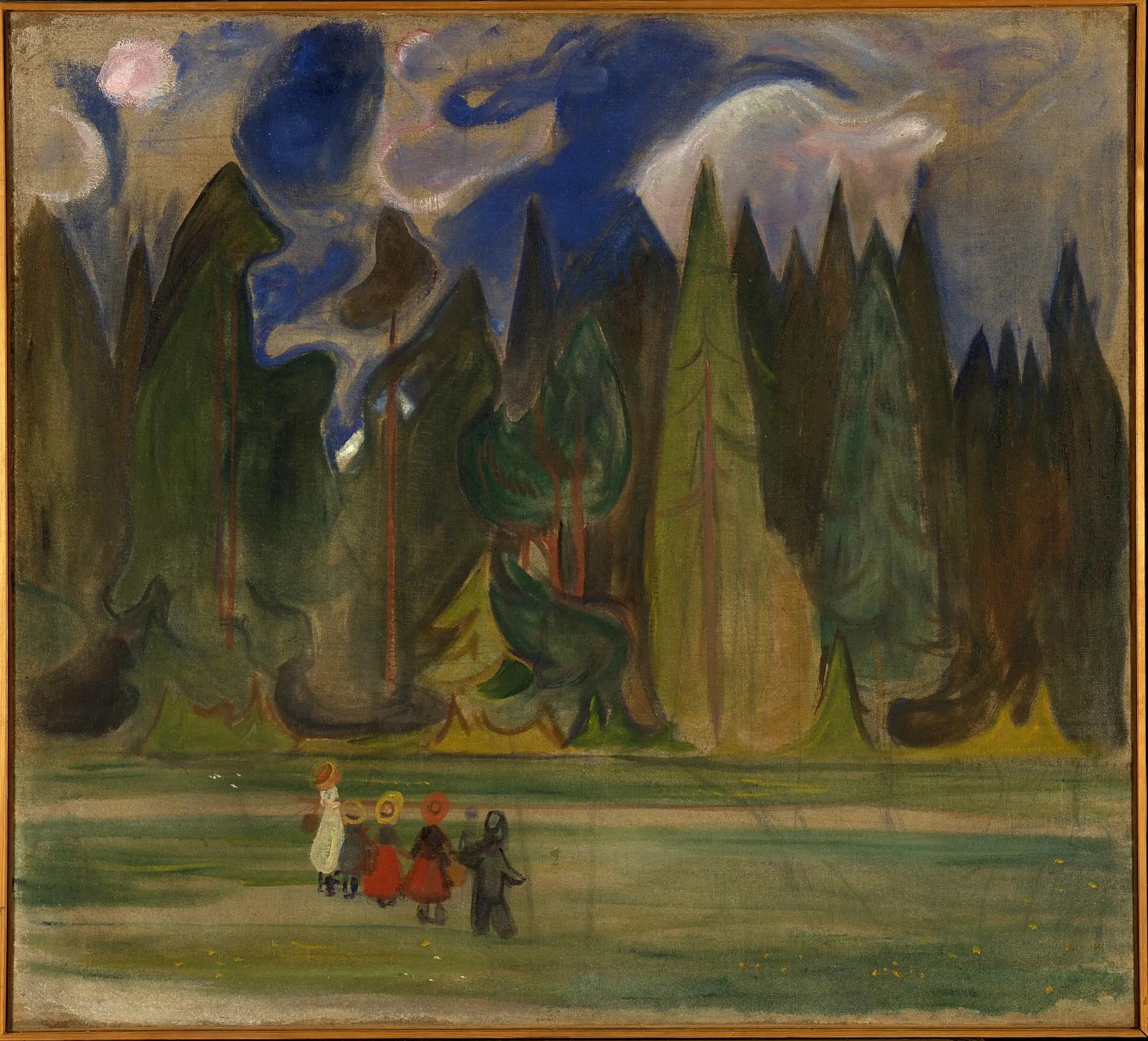Reproduction du tableau « Enfants dans la forêt - Edvard Munch » par Alpha Reproduction en peinture à l’huile