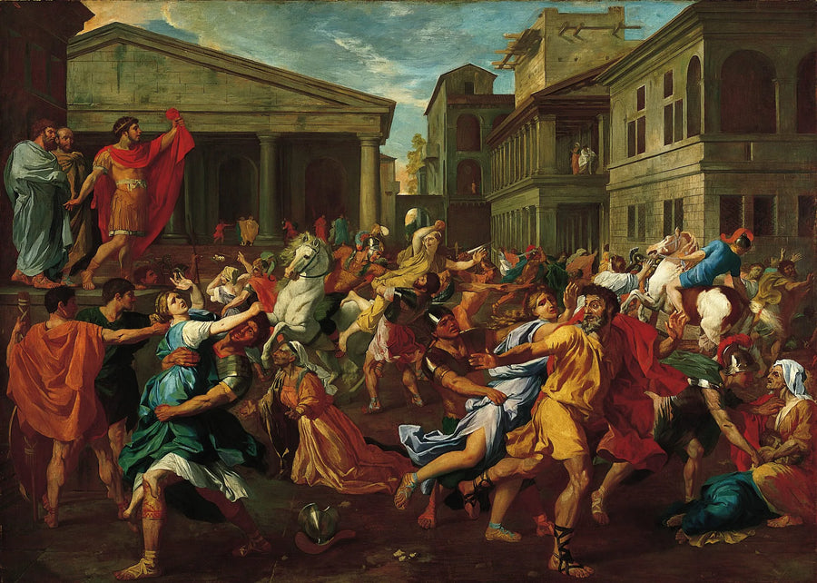 L’Enlèvement des Sabines d’après Poussin vers 1861–1862 par Degas – reproduction peinture à l’huile sur toile