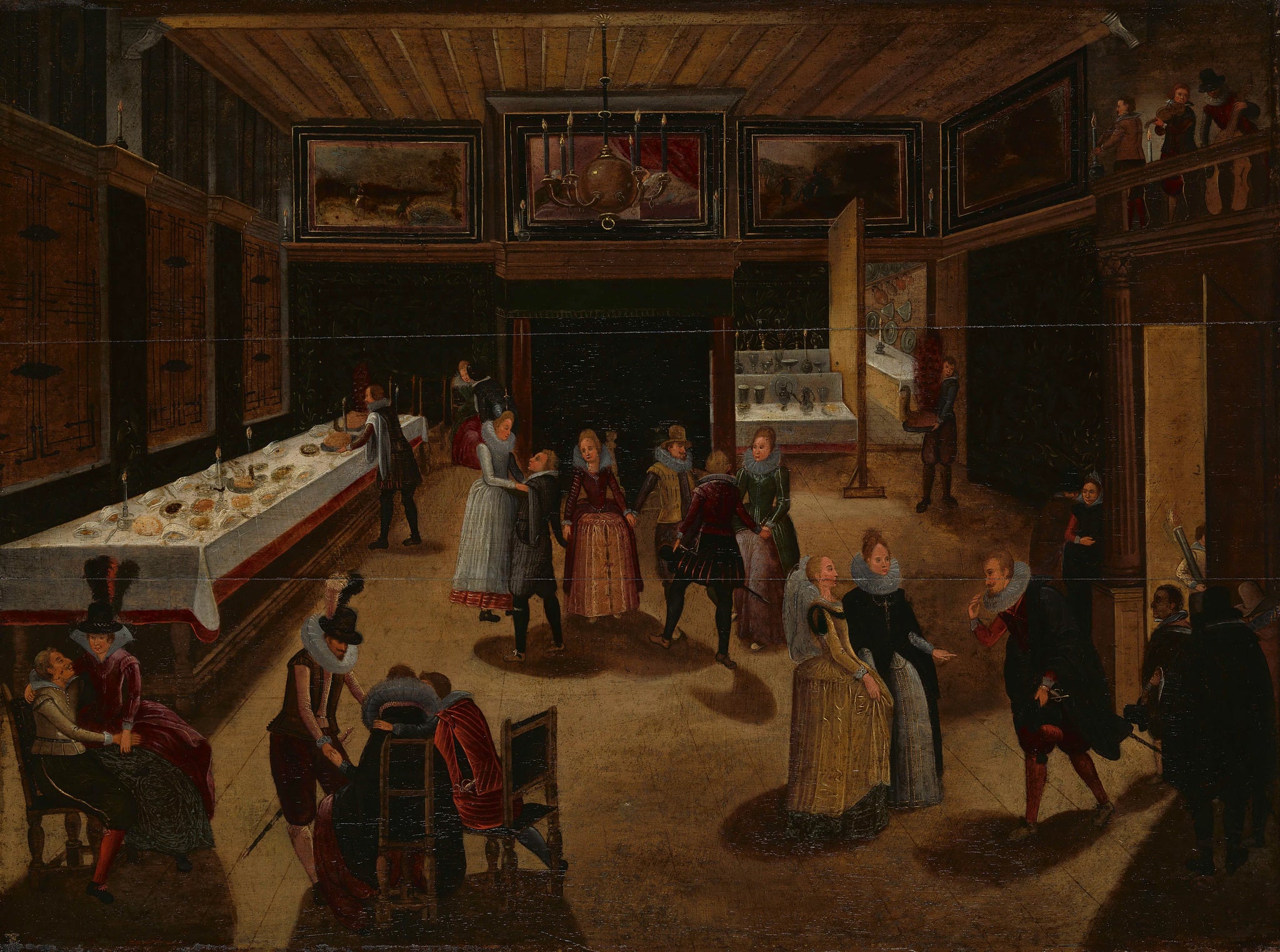 Entreprise de fête la nuit - Artiste inconnu du Rijksmuseum