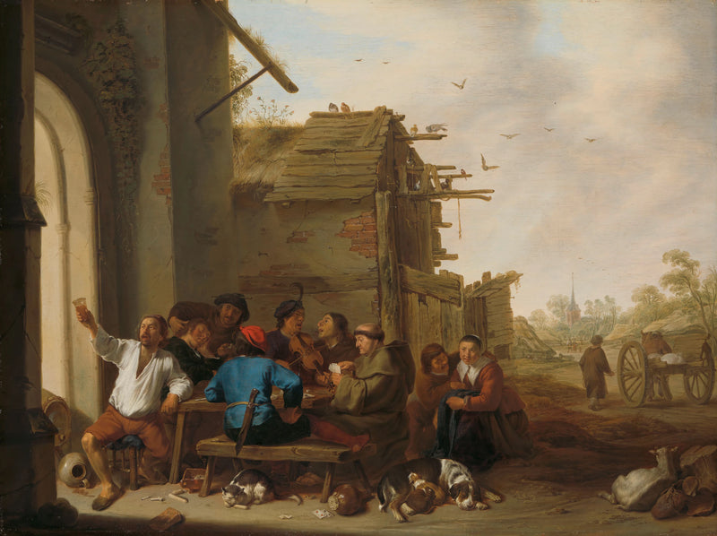 Entreprise pour une auberge de village - Cornelis Saftleven