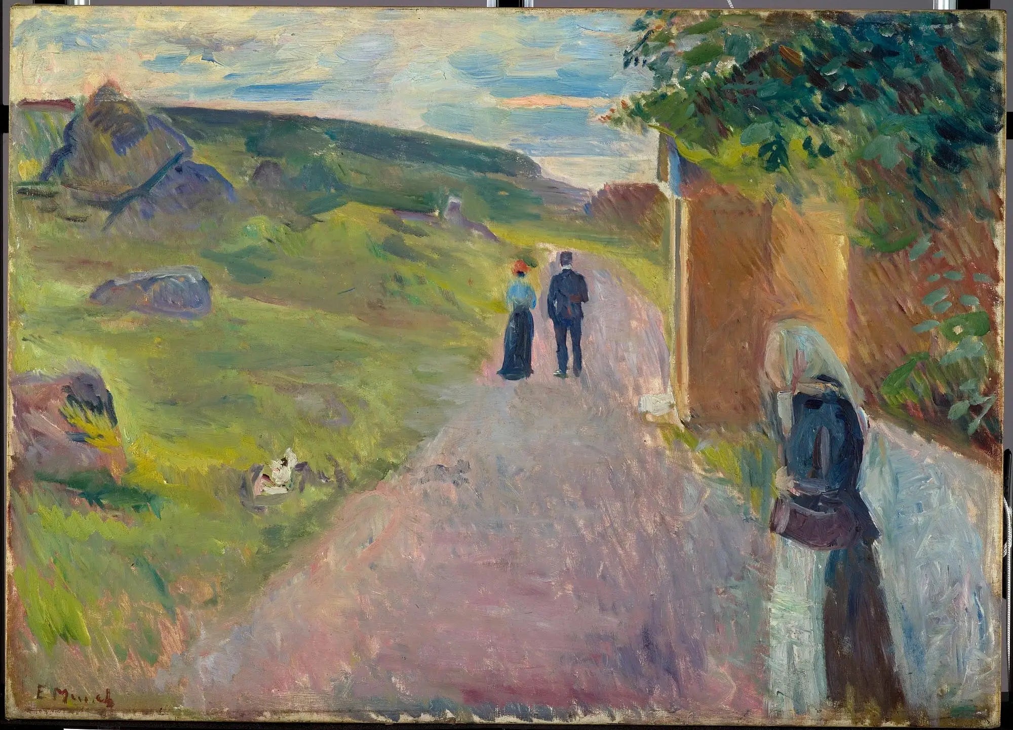 Érotisme un soir d'été - Edvard Munch image 1 copie peinte à la main à l’huile