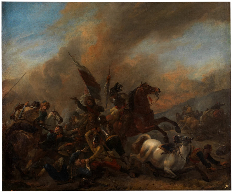 Escarmouche entre les troupes ennemies - Philips Wouwerman