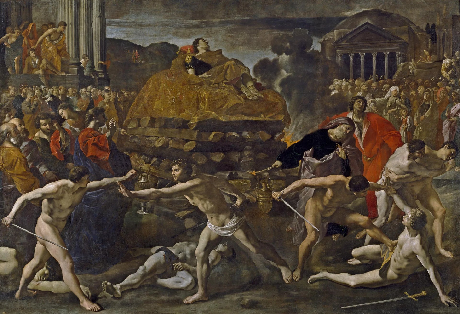 Esequie di un imperatore romano - Giovanni Lanfranco image 1 reproduction de peinture à l’huile