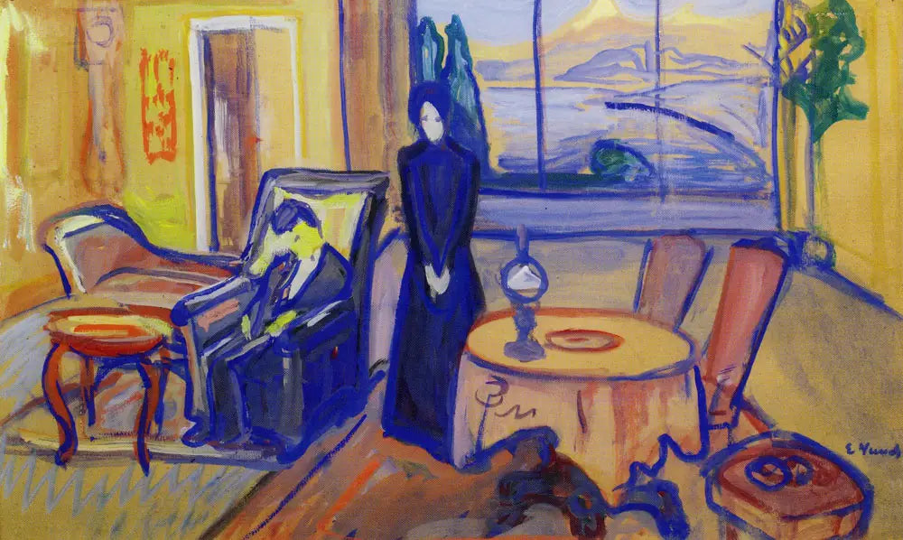 Reproduction du tableau « Esquisse pour « Les Revenants » d'Henrik Ibsen - Edvard Munch » par Alpha Reproduction en peinture à l’huile