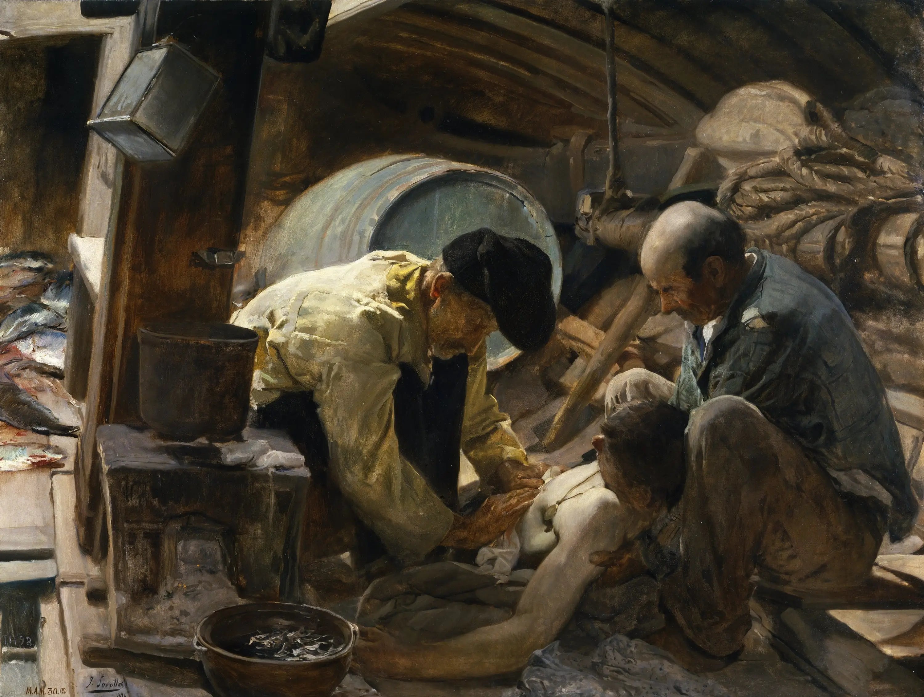 Reproduction du tableau « Et en plus elles disent que le poisson est cher ! - Joaquín Sorolla » par Alpha Reproduction en peinture à l’huile