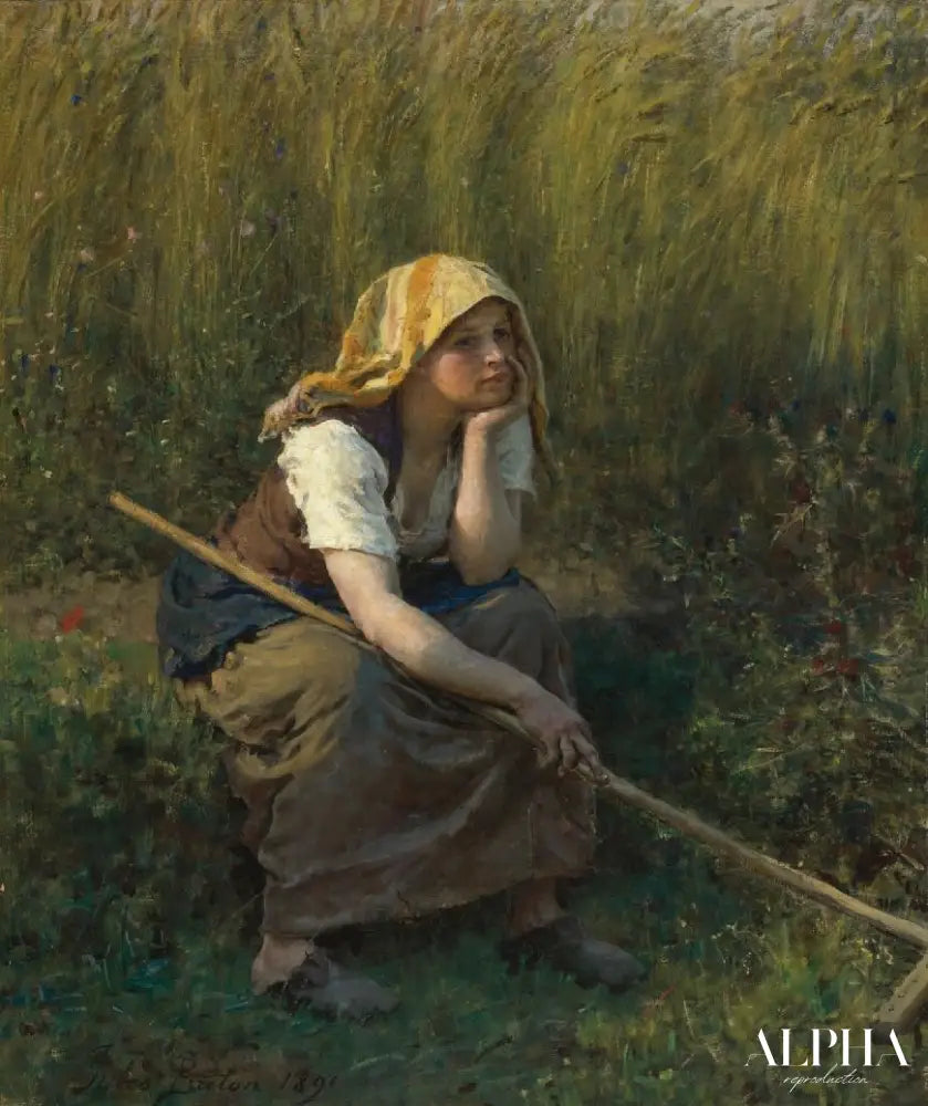 Été - Jules Breton - Reproductions de tableaux et peintures haut de gamme