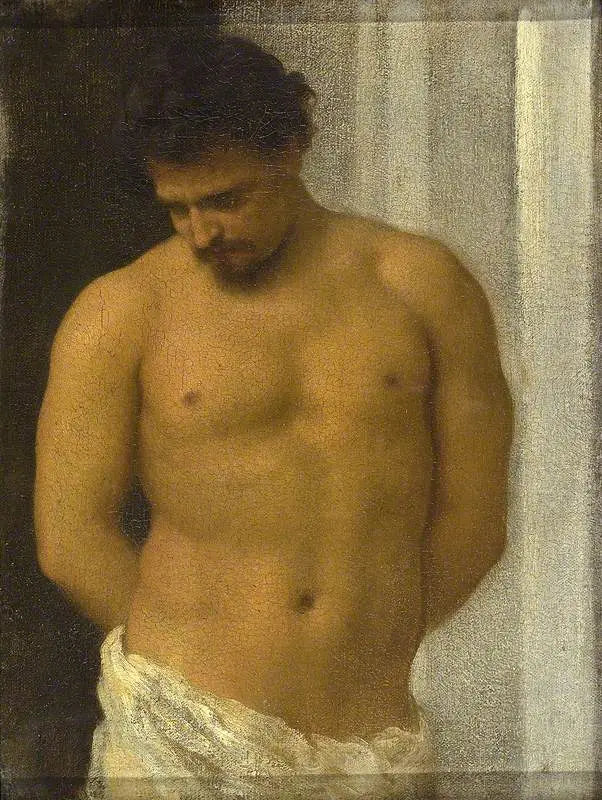 Étude de figure masculine à mi-corps - Frederic Leighton - Alpha Reproduction
