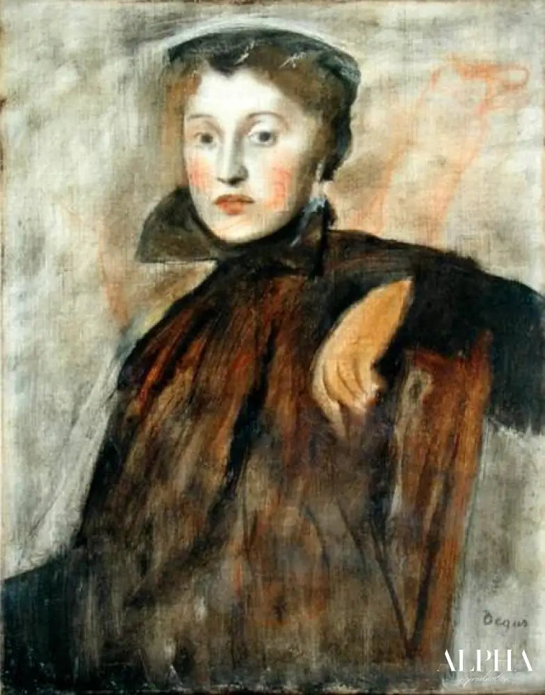 Étude pour un portrait de femme - Edgar Degas - Reproductions de tableaux et peintures haut de gamme