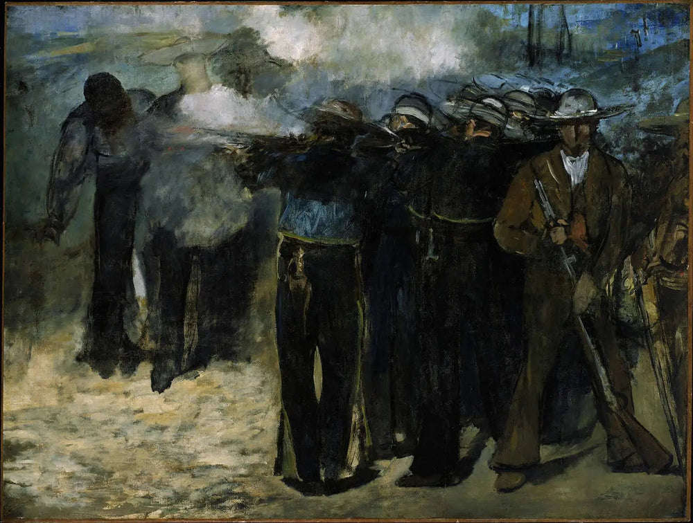 Exécution de l'Empereur Maximilien du Mexique - Édouard Manet image 1 copie de tableau peinte à la main