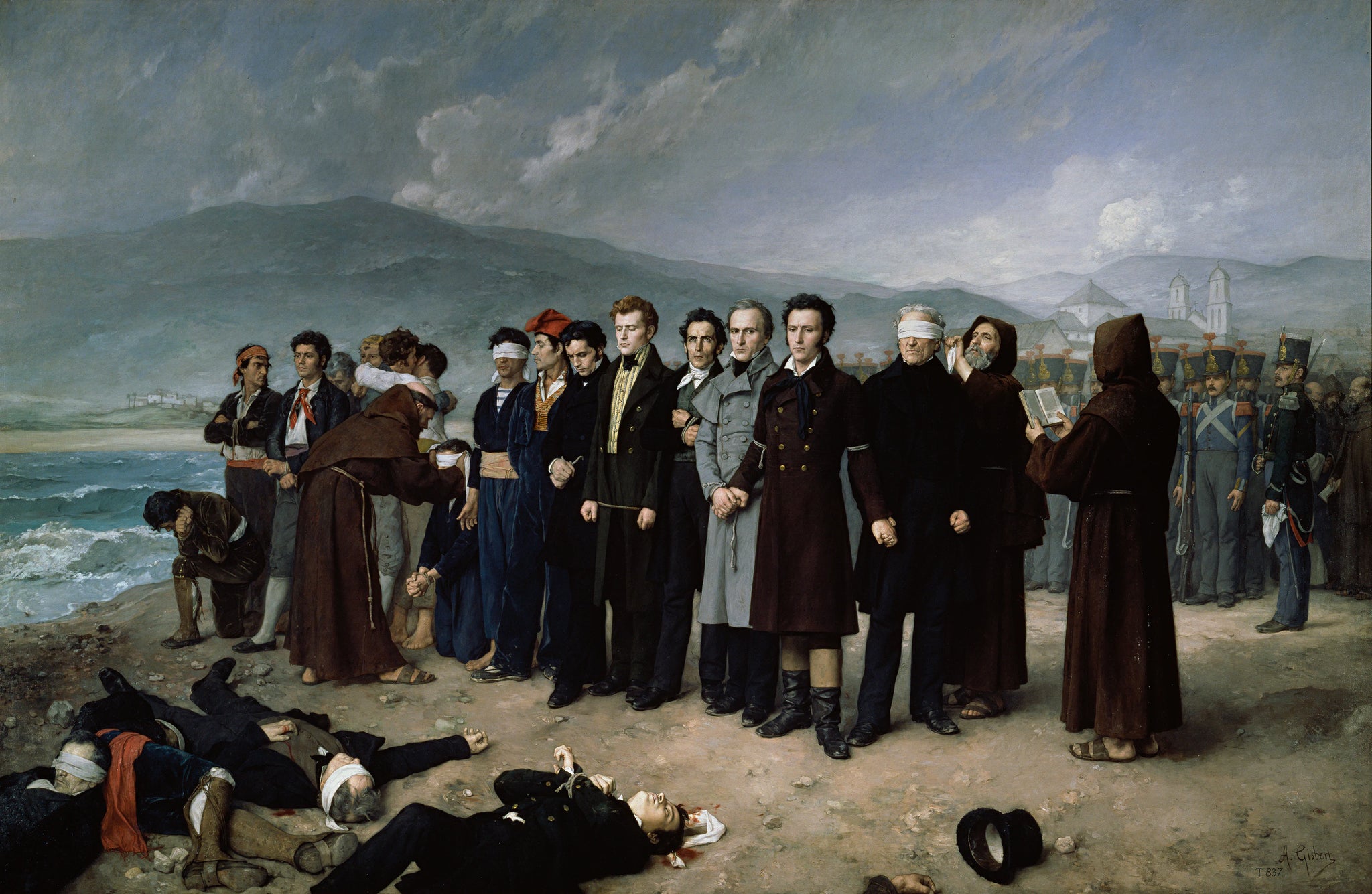 L'Exécution de Torrijos et de ses compagnons sur la place de Malaga - Antonio Gisbert
