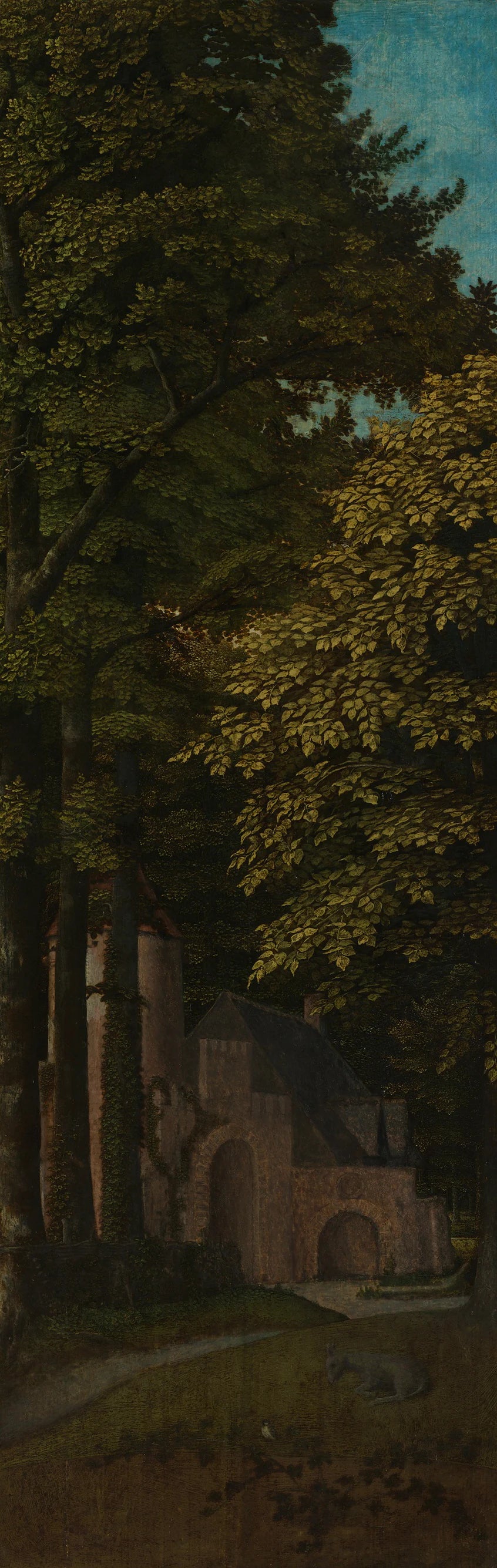 Extérieur de l'aile gauche d'un triptyque à scène forestière - Gérard David