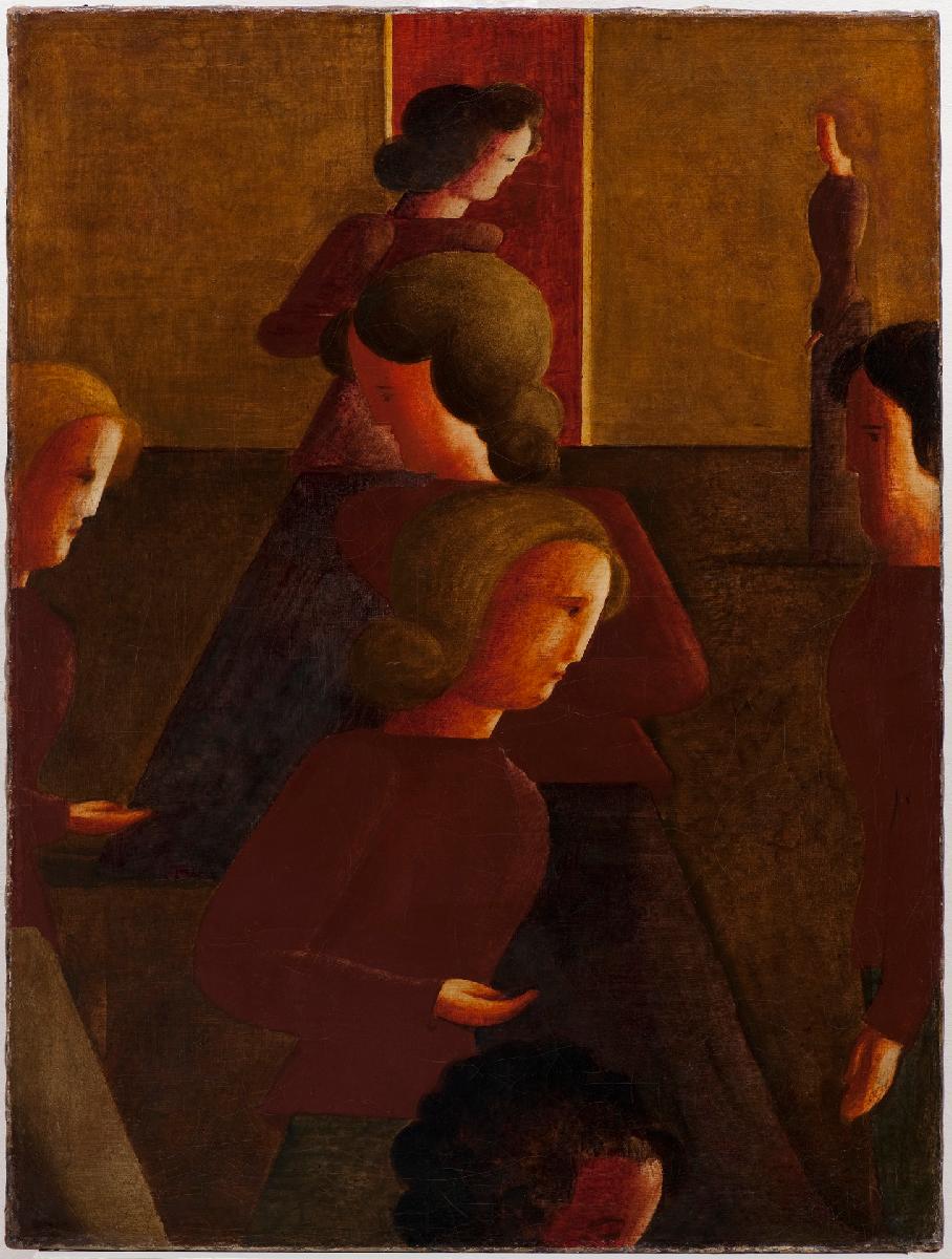 Face à face dans l'espace - Oskar Schlemmer image 1 copie de tableau peinte à la main
