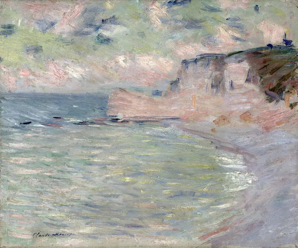 Falaise et Porte d'Amont, effet du matin - Claude Monet image 1 reproduction artisanale de tableau
