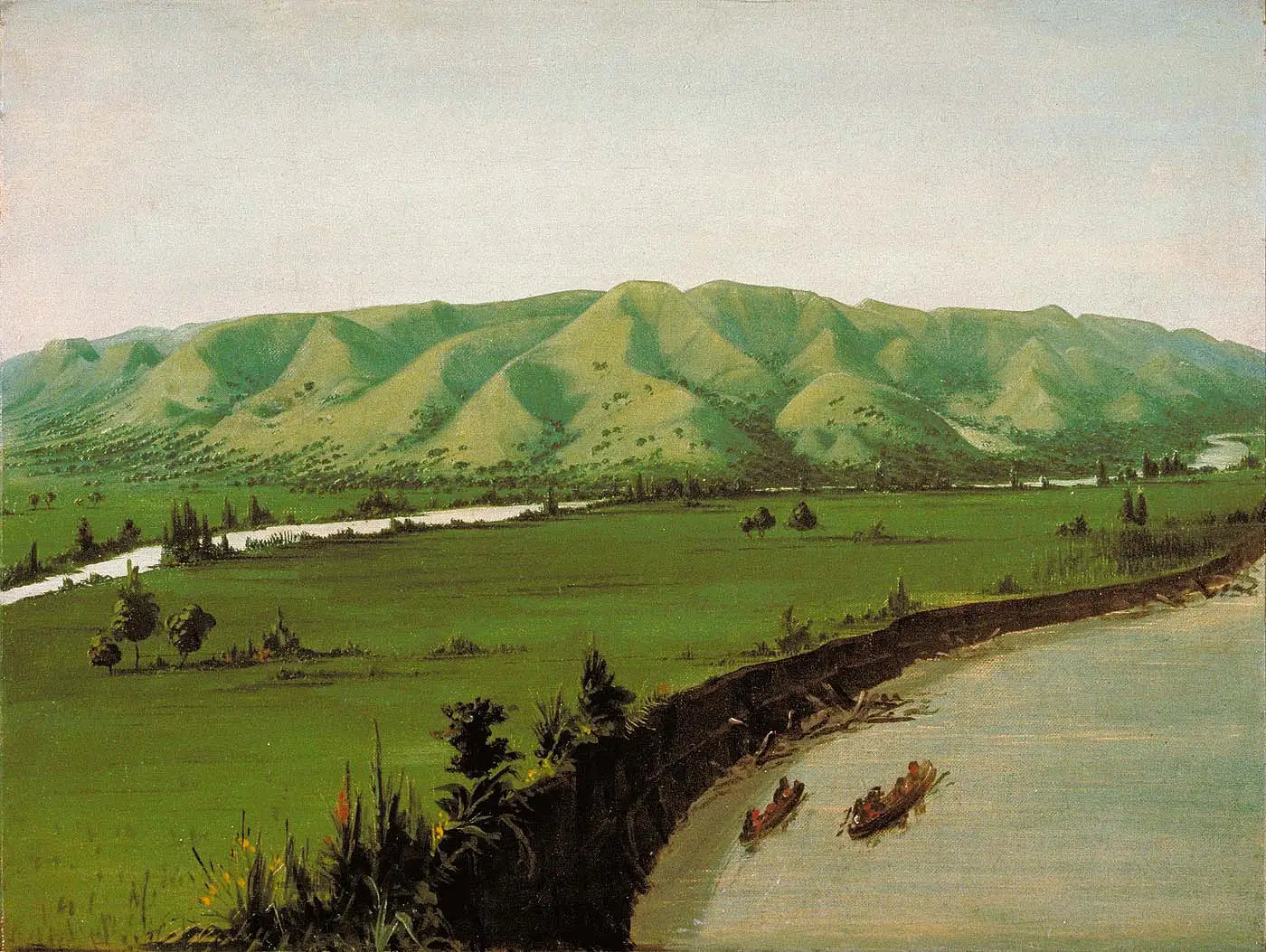 Falaises de Nishnabottana à 1 070 milles au-dessus de Saint-Louis - George Catlin - Alpha Reproduction