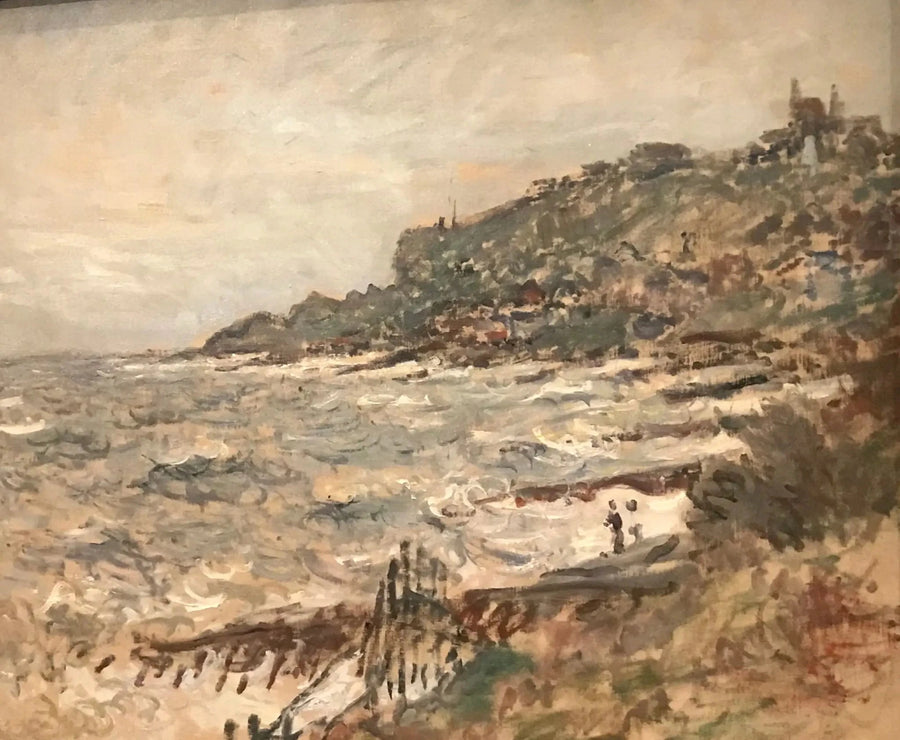 المنحدرات القريبة من Sainte-Adresse، الطقس الرمادي W689 - كلود مونيه