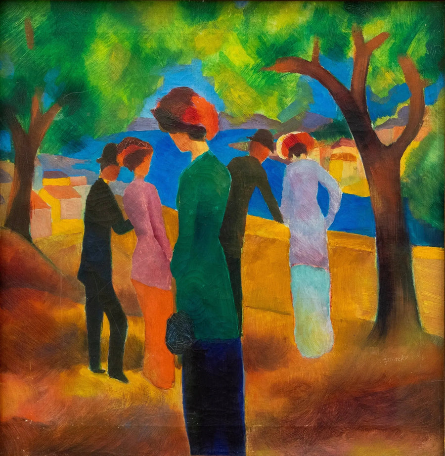 امرأة في سترة خضراء - أوغست ماكي
