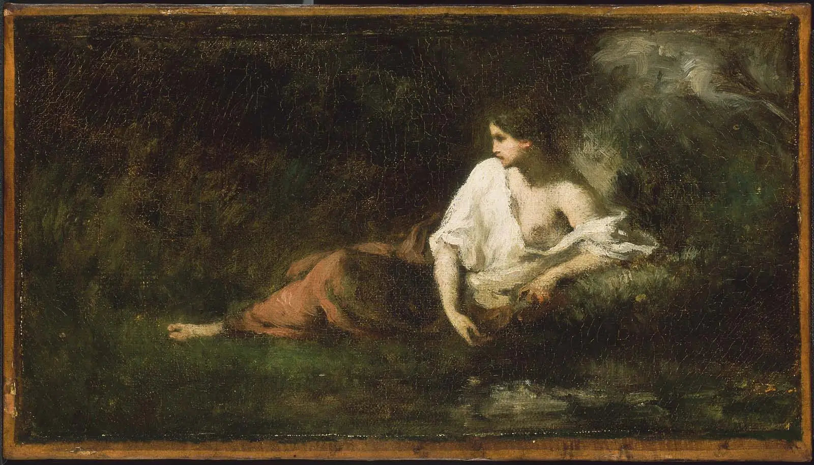 Femme allongée dans un paysage - Jean-François Millet - Alpha Reproduction