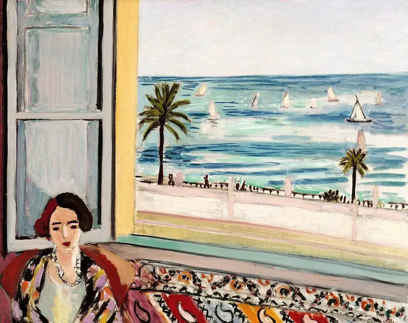 امرأة جالسة، ظهرها نحو النافذة المفتوحة - هنري ماتيس