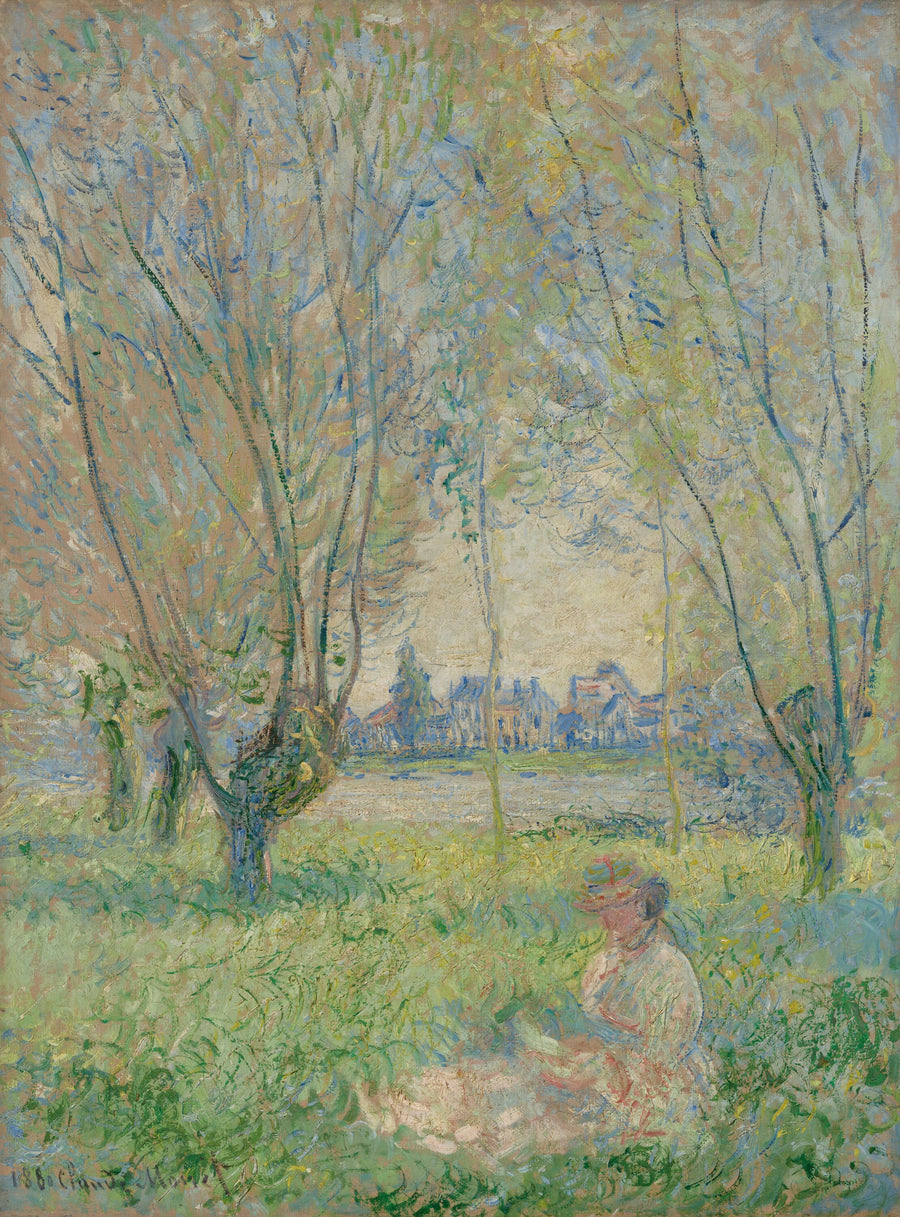 Femme assise sous les saules - Claude Monet