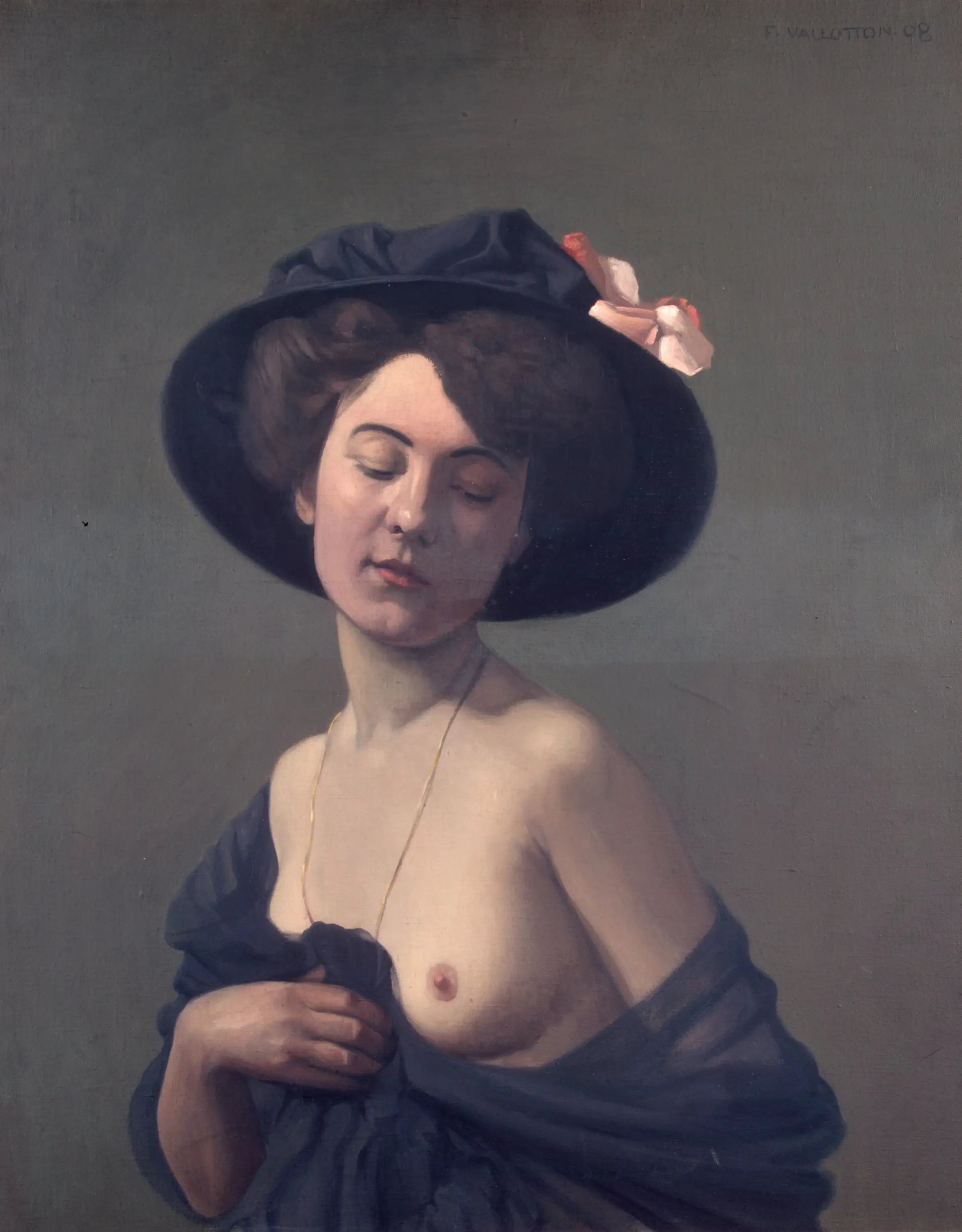 Femme au chapeau noir - Félix Vallotton - Alpha Reproduction