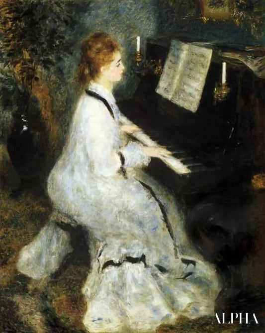 Femme au piano - Pierre-Auguste Renoir - Reproductions de tableaux et peintures haut de gamme