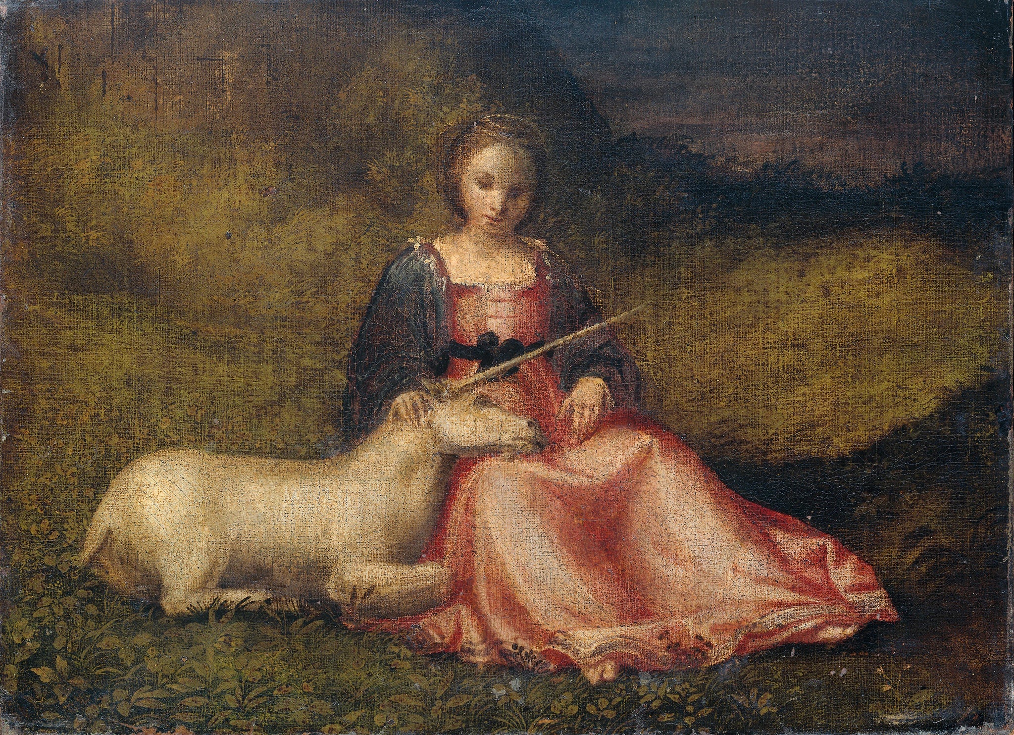 Femme avec licorne - Artiste inconnu du Rijksmuseum
