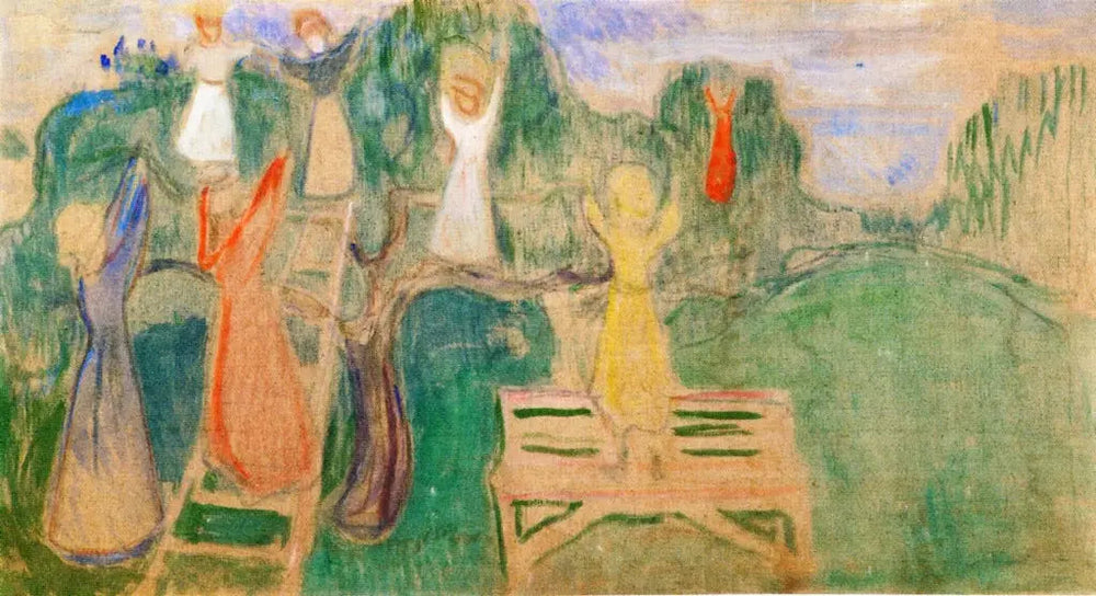 Femme cueillant des fruits - Edvard Munch image 1 reproduction réalisée par Alpha Reproduction