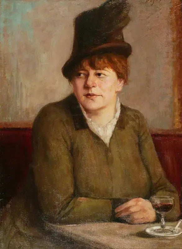 Femme dans un café - Edgar Degas image 1 reproduction d’œuvre d’art à l’huile
