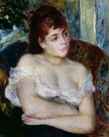 Femme dans un fauteuil - Pierre-Auguste Renoir image 1 copie de tableau peinte à la main