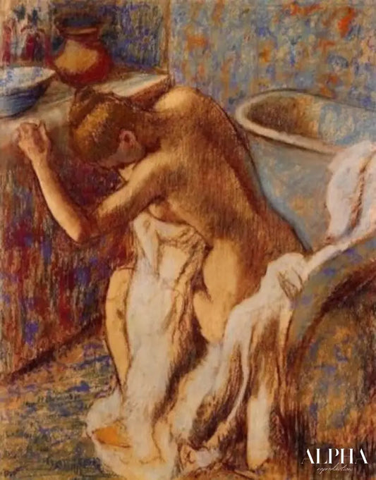 Femme en train de se sécher - Edgar Degas - Reproductions de tableaux et peintures haut de gamme