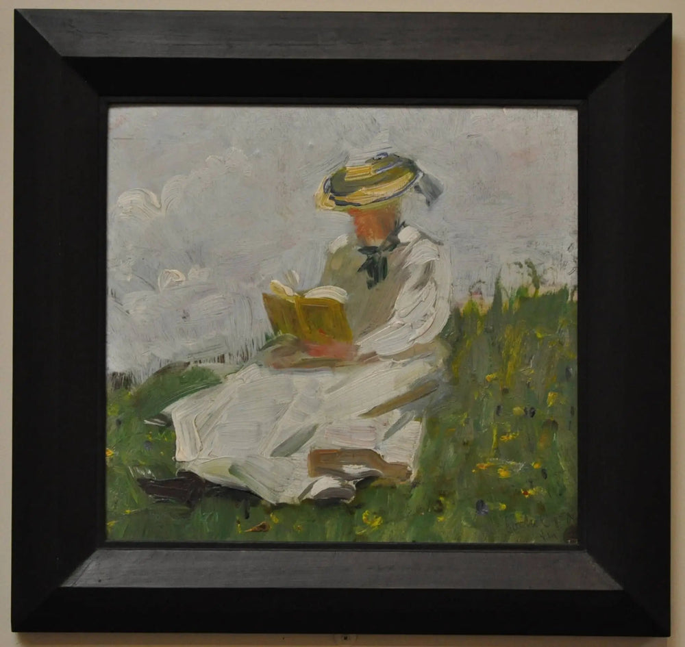 Femme lisant dans le vert - Franz Marc image 1 reproduction réalisée par Alpha Reproduction