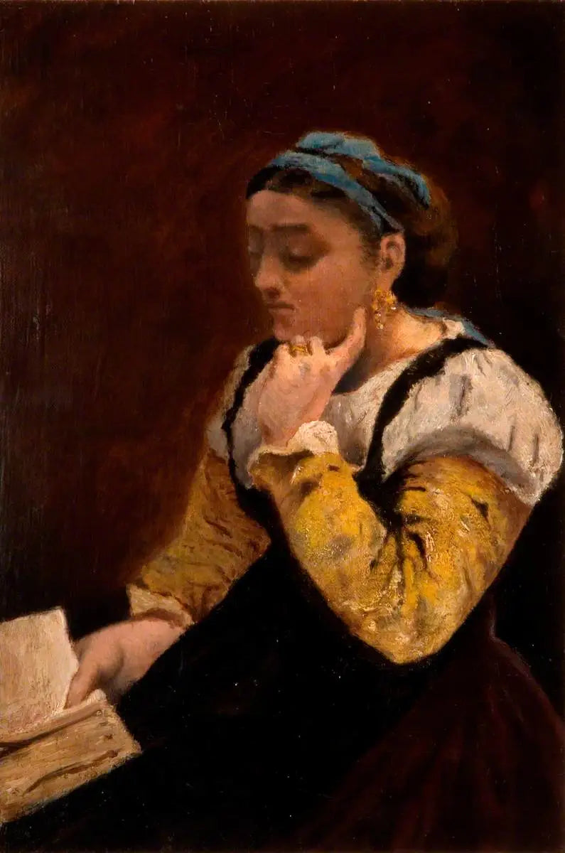 Femme lisant - Jean-Baptiste Camille Corot - Alpha Reproduction