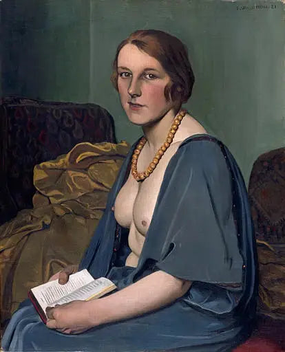 Femme lisant seins nus - Félix Vallotton - Alpha Reproduction